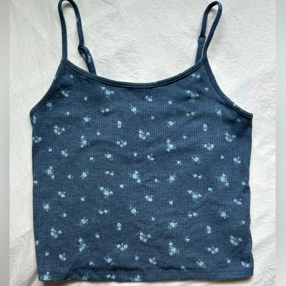 NWOT American Eagle Blue Ribbed Top